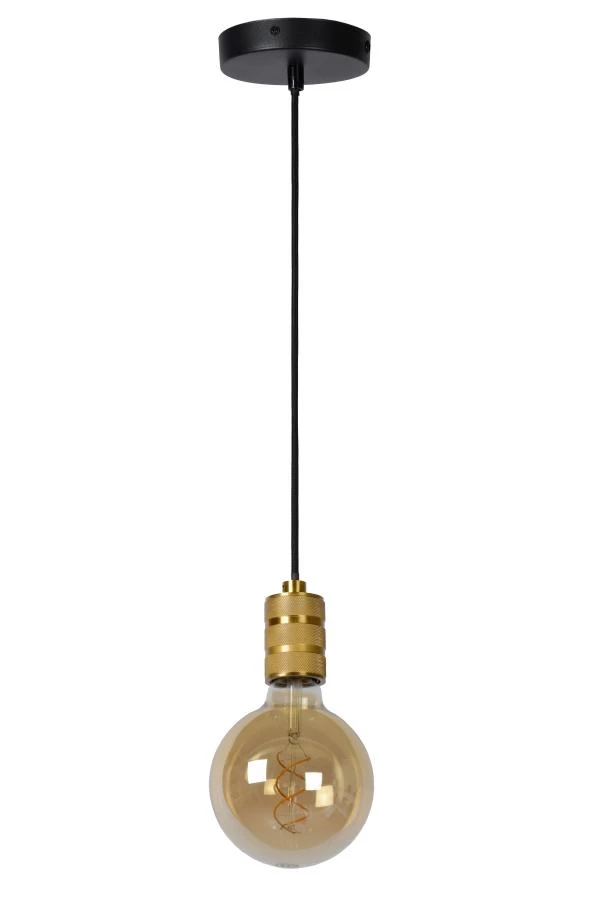 Lucide JOVA - Lámpara colgante - Ø 12 cm - 1xE27 - Oro mate / Latón - apagado